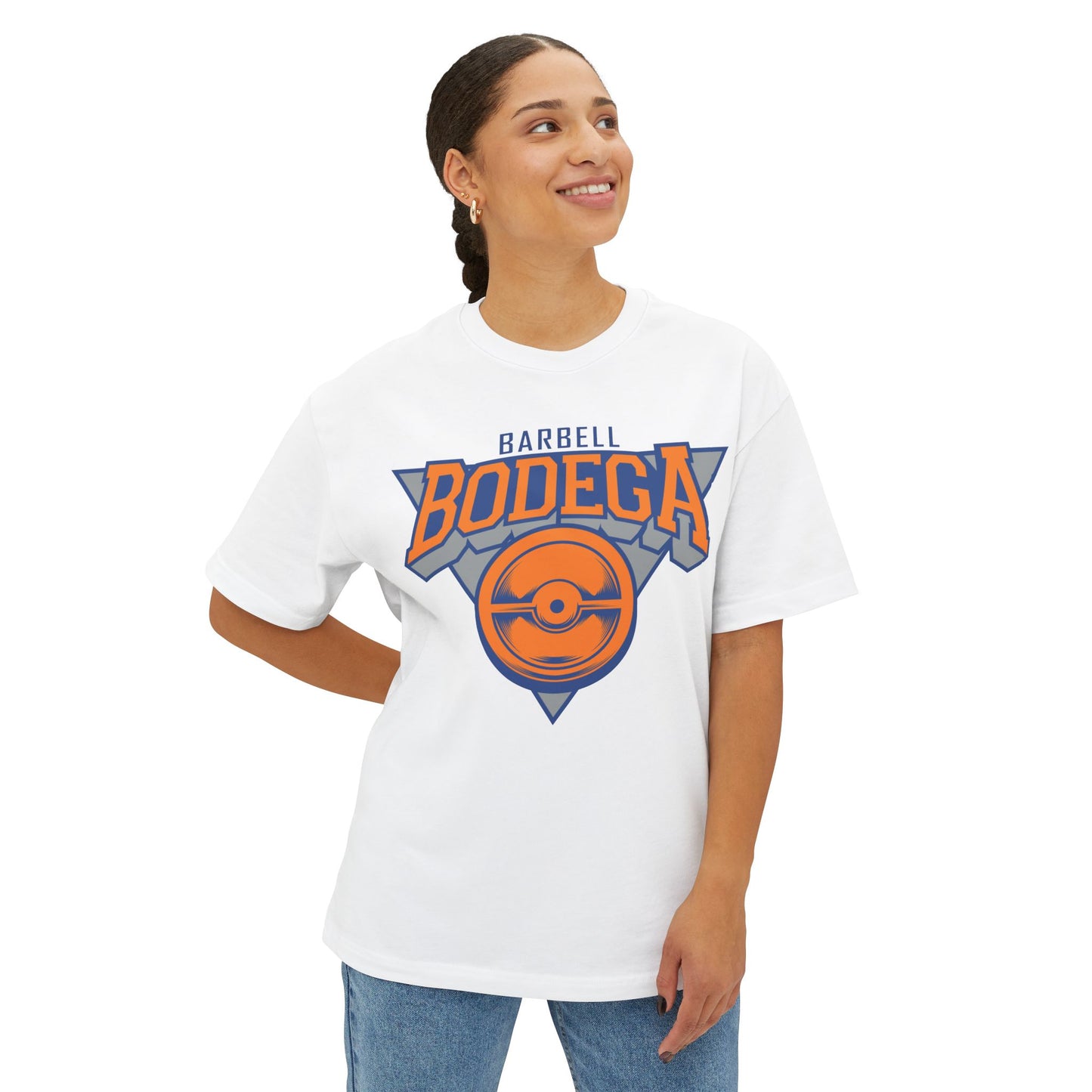 Knicks Tape Tee — Vintage Gym Logo Oversized T-Shirt