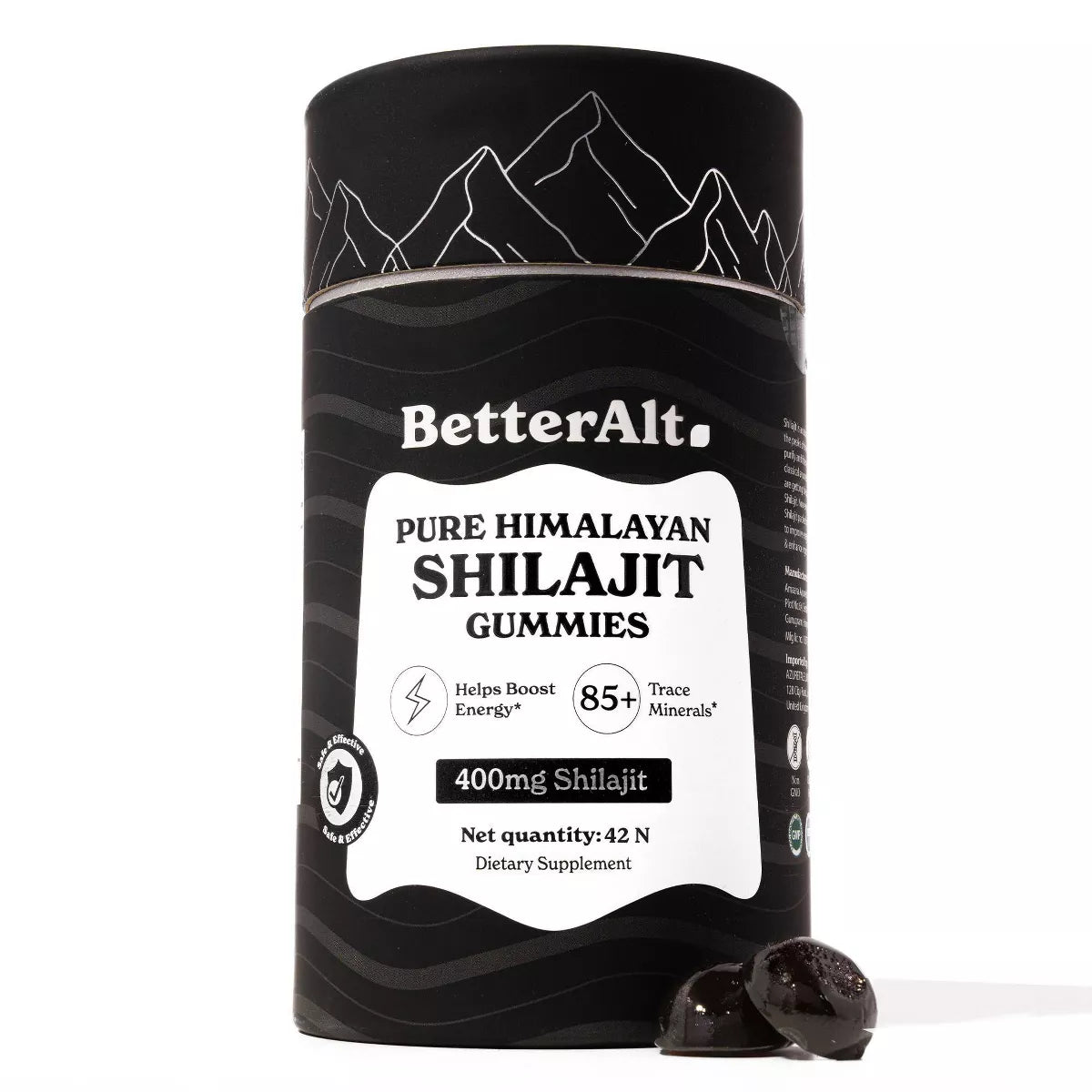 Better Alt Shilajit Gummies - Energy & Focus Supplement with Himalayan Shilajit - 42Ct: Dietary Support Gummies