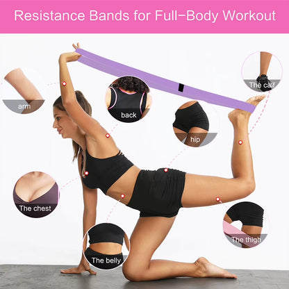 Long Resistance Bands Exercise Bands Workout Bands Stretch Bands for Women & Men Home Gym Fitness Yoga Pilates