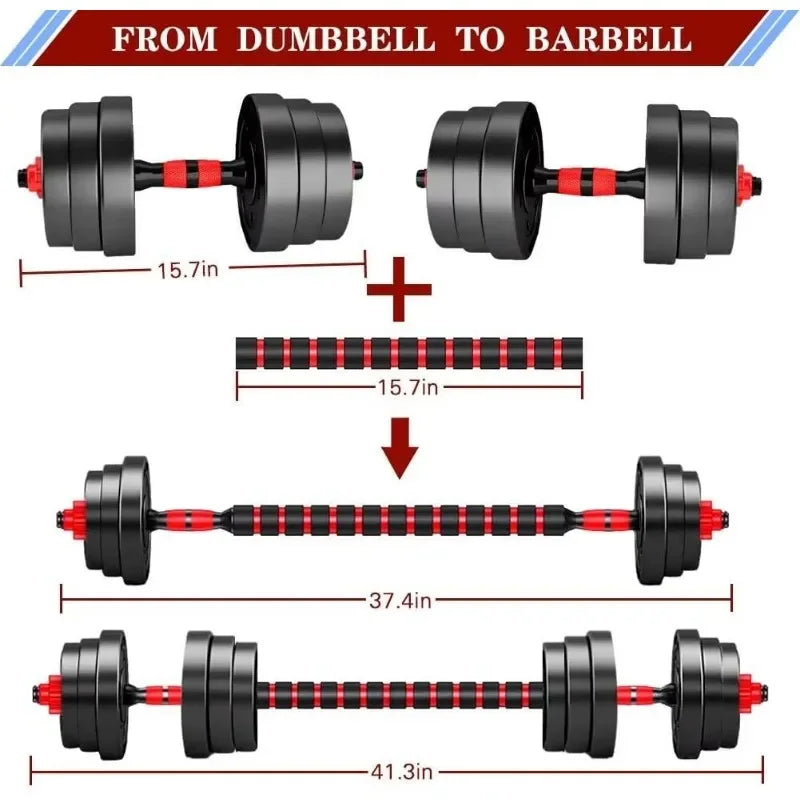 Adjustable Dumbbell and Barbell Crossover Set