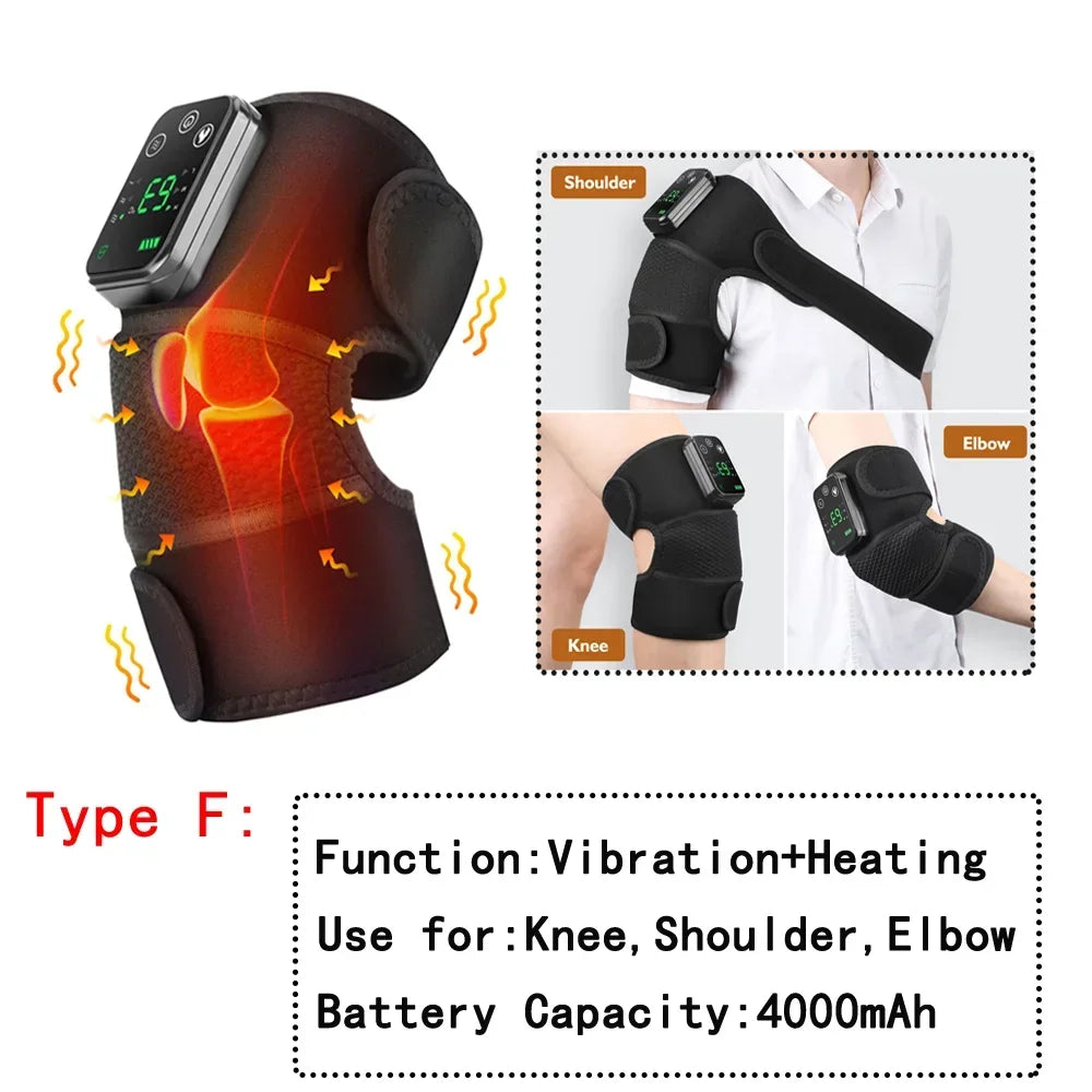 Electric Heating Knee Pad Vibration Massage Leg Joint Elbow Support Shoulder Warming Knee Temperature Massager