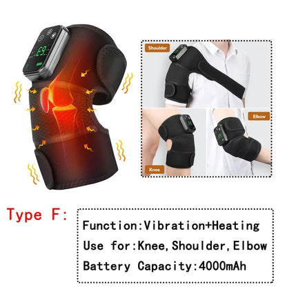 Electric Heating Knee Pad Vibration Massage Leg Joint Elbow Support Shoulder Warming Knee Temperature Massager