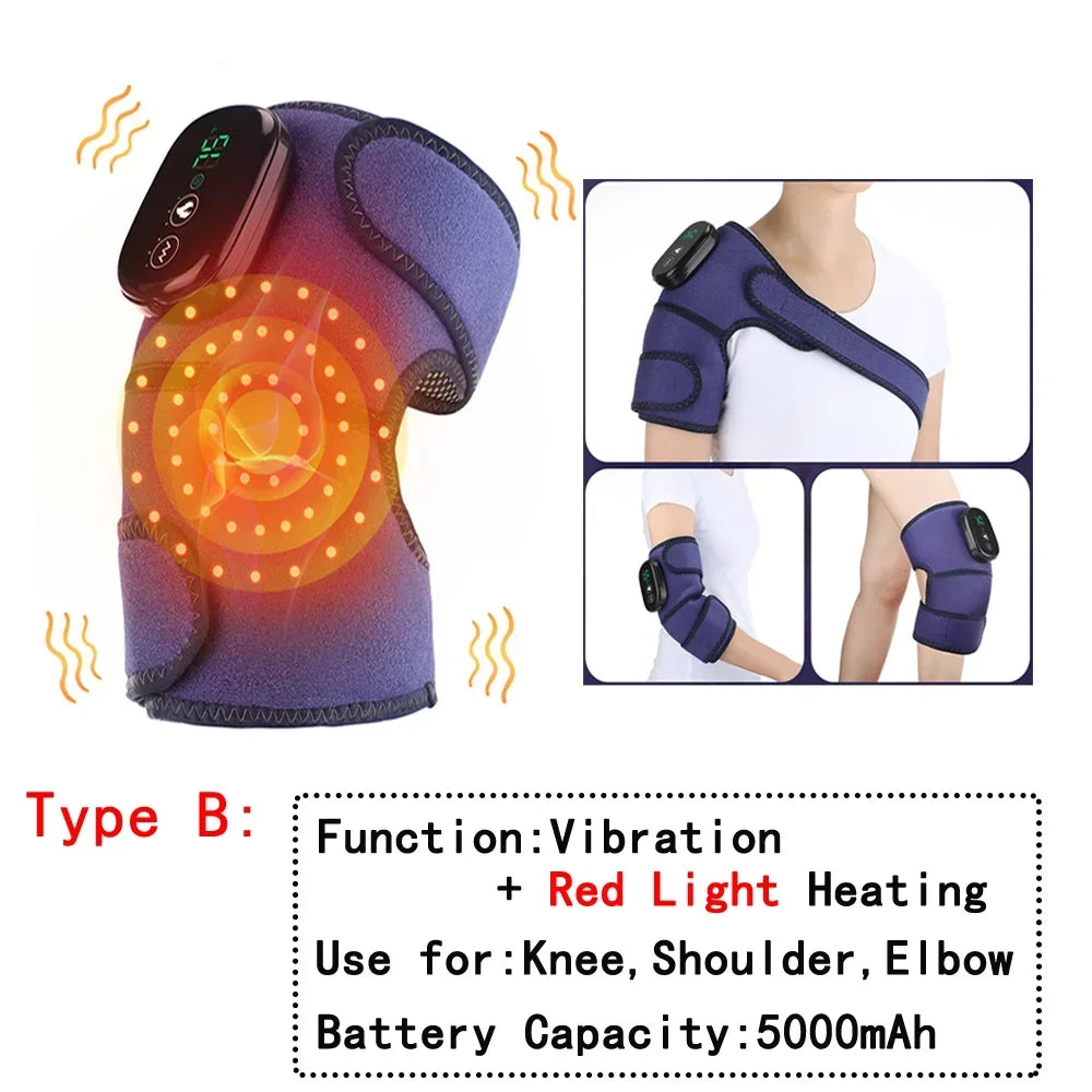 Electric Heating Knee Pad Vibration Massage Leg Joint Elbow Support Shoulder Warming Knee Temperature Massager