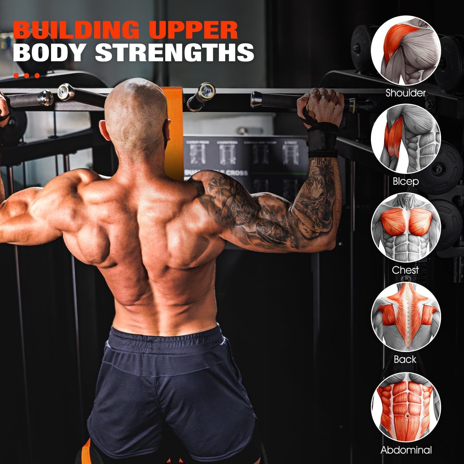 Adjustable Heavy Duty Resistance Bands for Pull up Bar, Pull up Assistance Bands